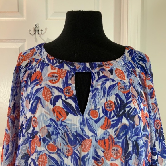 Junarose Chiffon Blue Maxi Dress Plus Size 22 - Picture 3 of 10